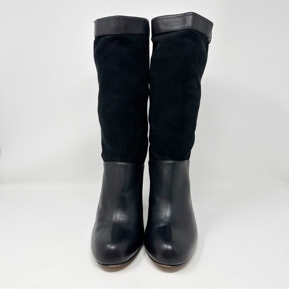 Rachel Zoe Leather Claudia Slouch Heeled Boots - Picture 5 of 13